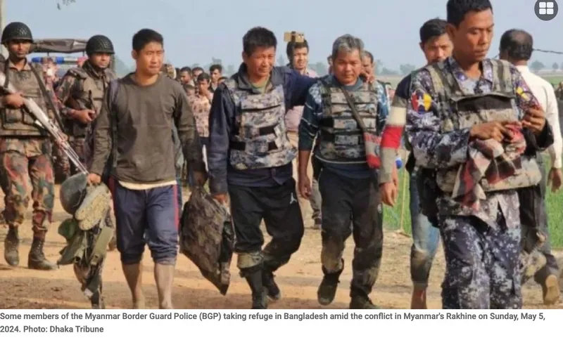 132 Burmese border guard personnel  fled to Bangladesh again   