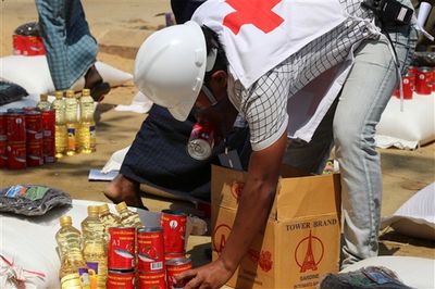 Roadside Bomb Explosion Hit ICRC Convey Near Kyauk Kyat village of Mrauk Oo 