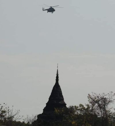 Myanmar security forces use helicopters to fight AA