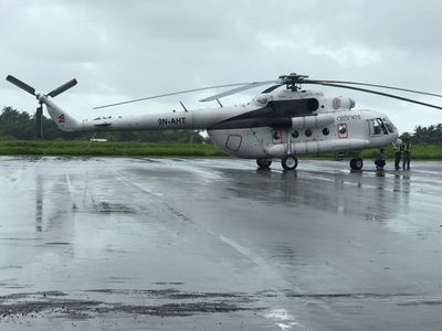 Nepal helicopter stranded in Sittwe airport