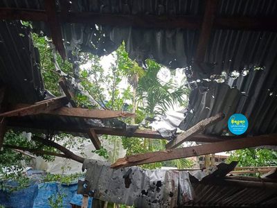 Homes shelled in Rathedaung town