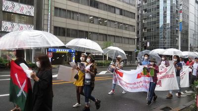 Tokyo: Ethnic groups of Myanmar march in solidarity demanding an end the war and lasting peace