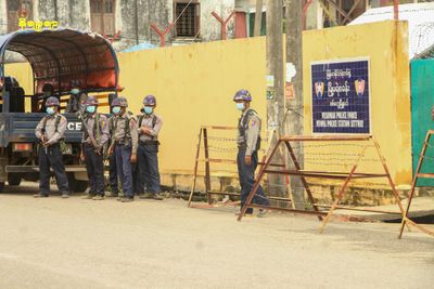 Eleven police families including a police chief test positive for COVID and locked down in Sittwe No. 1 Police Station