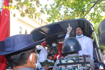 Four students arrested during anti-government protests in Sittwe