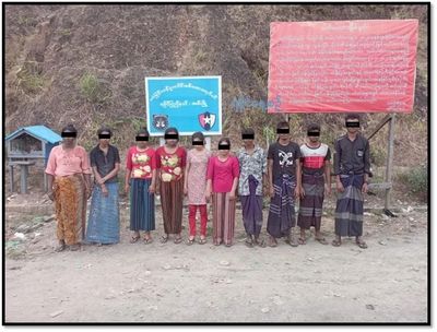 10 Muslims were arrested as they were leaving Rakhine to Burma proper
