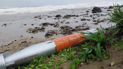 Unexploded torpedo found on Man Aung beach of Rakhine State