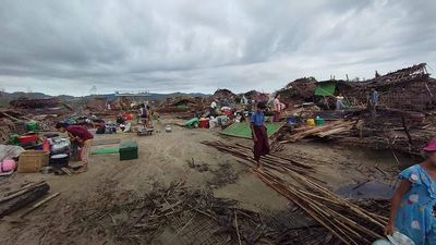 Rathedaung camp supporting 2,000 people destroyed by cyclone Mocha