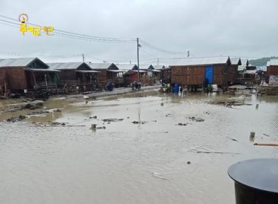 New Kyauk Pyu IDP camp faces difficulties due to flood