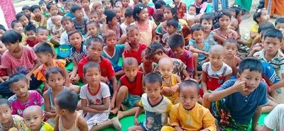 Displaced children in urgent need mosquito nets in Arakan State