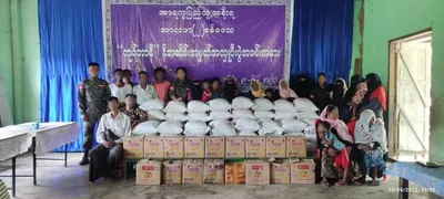 Rice, money provided by ULA to Muslim people during Eid  in Arakan