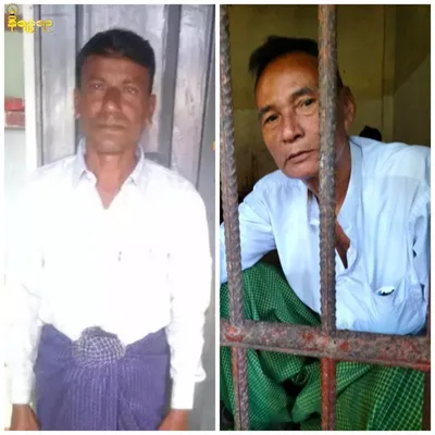 After one year of  arrest,  two village administrators  charged by junta authority