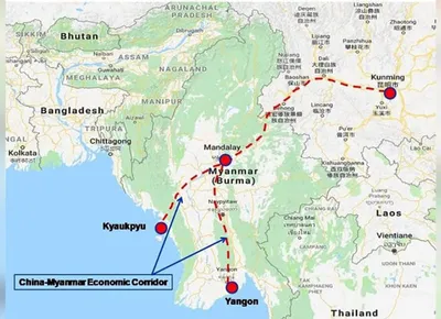 Chinese nationals conduct land survey for Kyauk Phyu-Kunming railway track