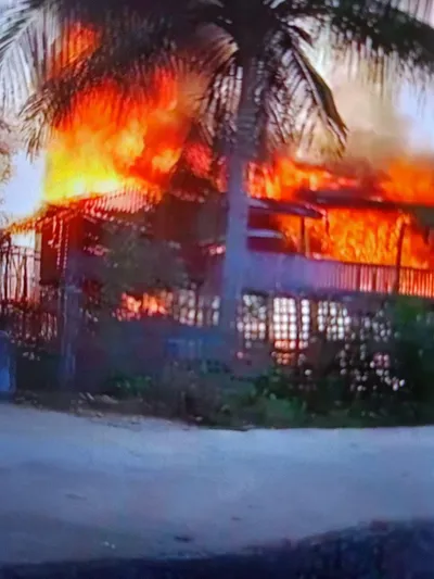 Junta forces launch airstrikes in Ramree, some residential buildings catch fire