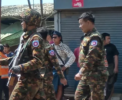 124 junta soldiers surrender to AA in Ma Nyin Taung of  Rathedaung