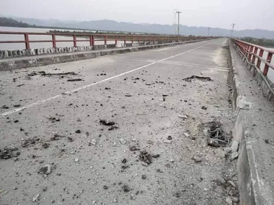 Villages engulfed in flames, bridges damaged in Ponnagyun after junta’s airstrikes