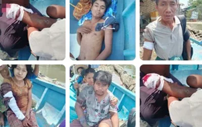 Six people were hurt in the junta's airstrike in Maebon 