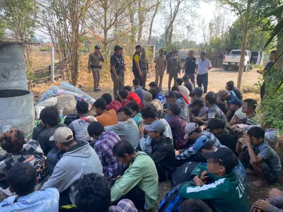 123 Burmese arrested from an abandoned house in Thailand’s Kanchanaburi province