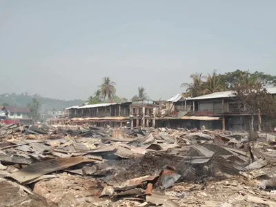 Minbya market fire destroys 300 shops, incurs loss of Kyats  30 billion