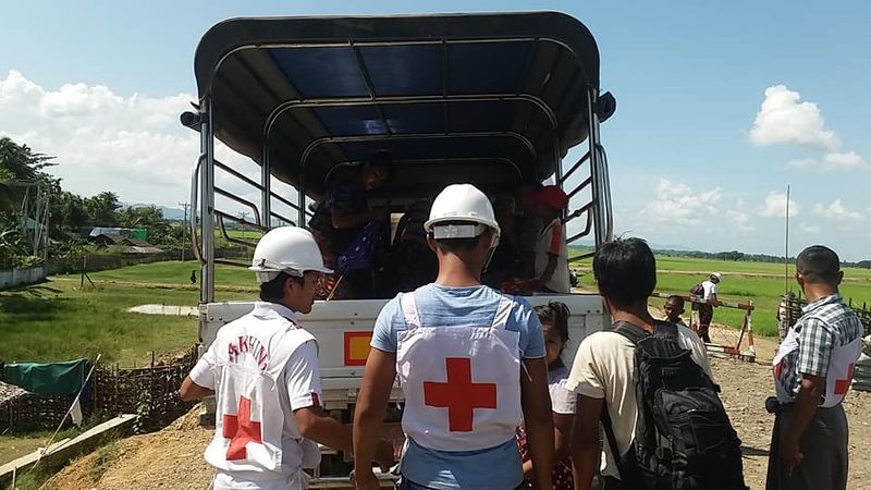 Stranded villagers rescued by Myanmar Red Cross Society
