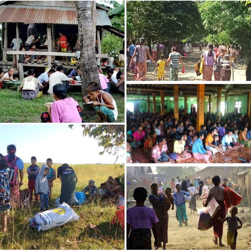 More than 4000 people who fled the Rakhine war appeal for emergency food aid
