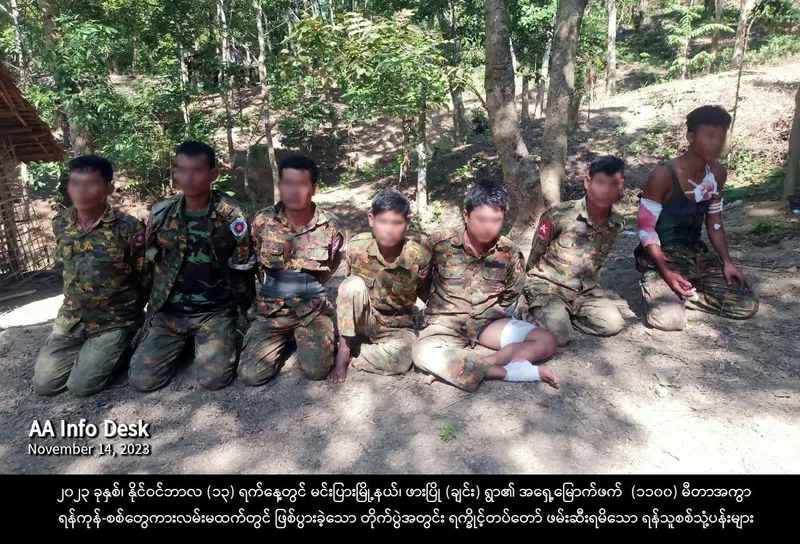 Military council loses 40 camps in Arakan war, 10 soldiers captured by AA