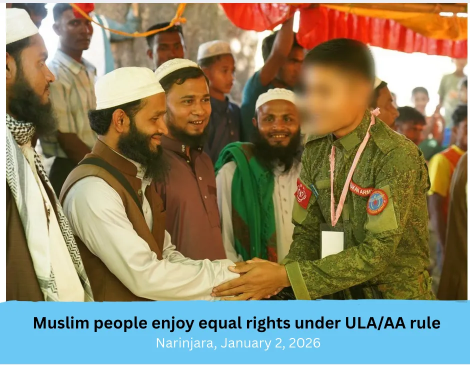 Muslim people enjoy equal rights under ULA/AA rule